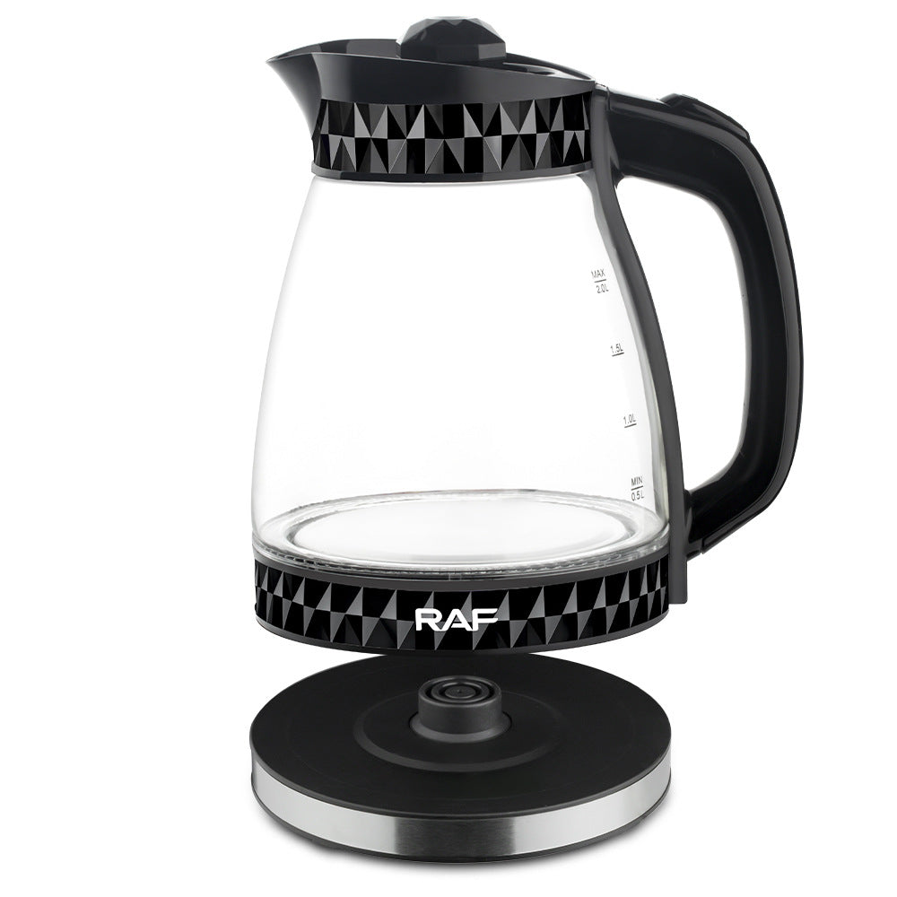 RAF European Standard Transparent Glass2L Electric Kettle Automatic Large Capacity Multi-Functional Kettle Overheat Protection