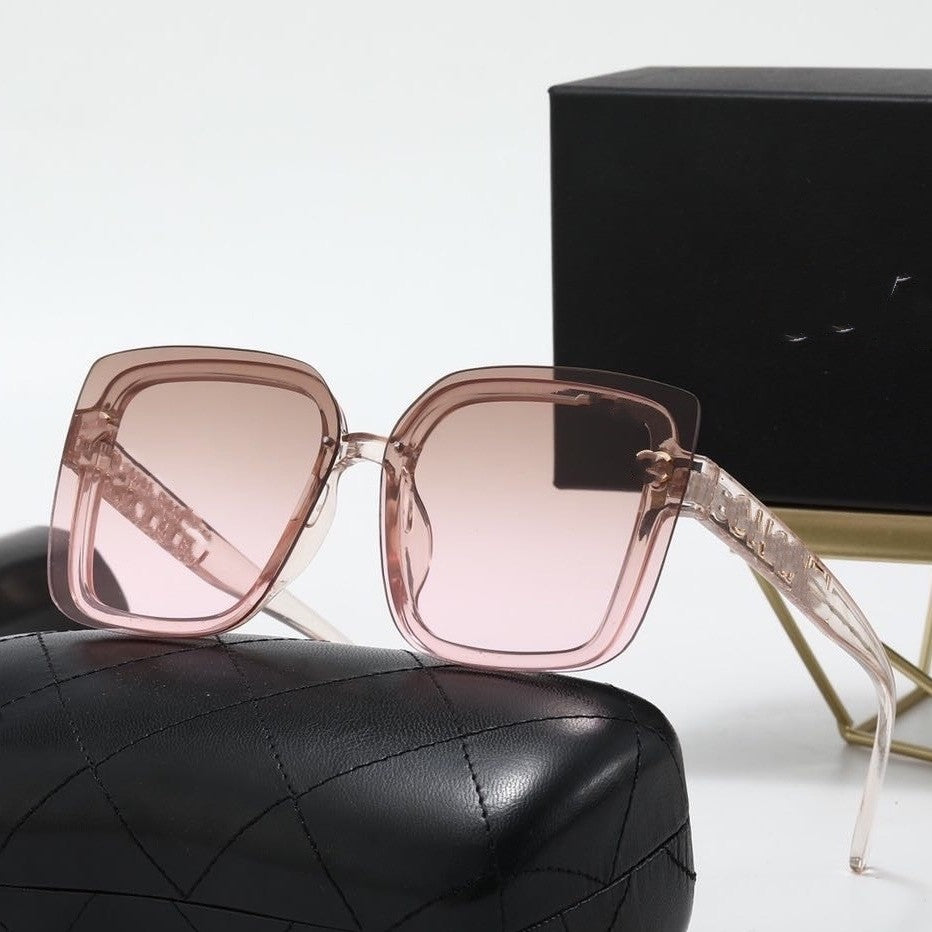 Chanel Style No Cut Edge Women's Sunglasses Trendy Fashion Hot Outdoor Sun Protection ins Wind Sunglasses