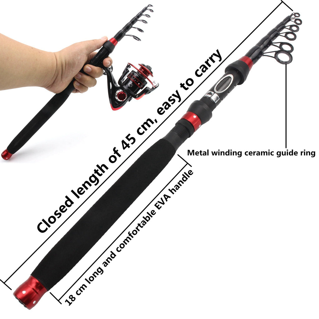 A Fishing Rod Ultra Short Retractable Portable Lure Rod Straight Handle Fishing Rod Spinning Wheel Fishing Gear Set