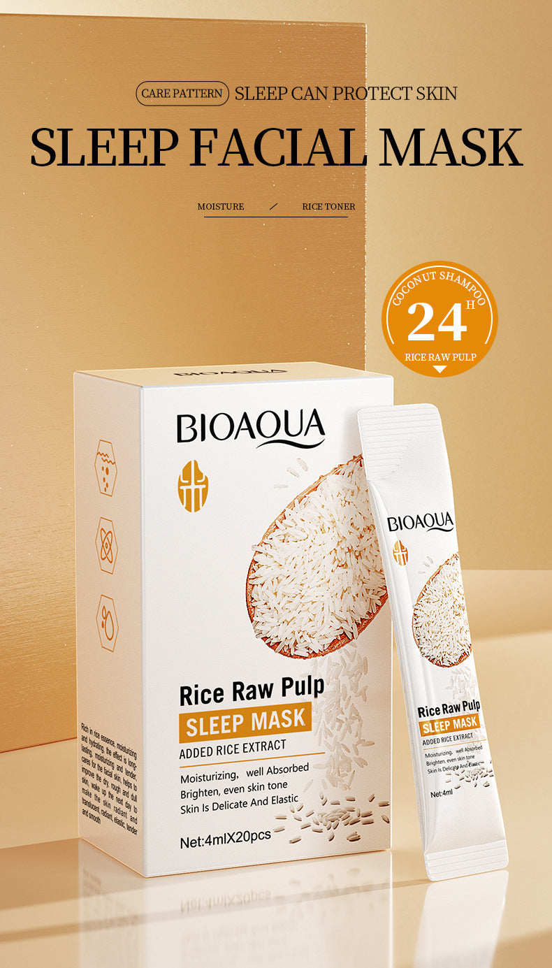 Full English Rice Skincare Set BIOAOUA Rice Puree Series Six-Piece Set Box  Wholesale