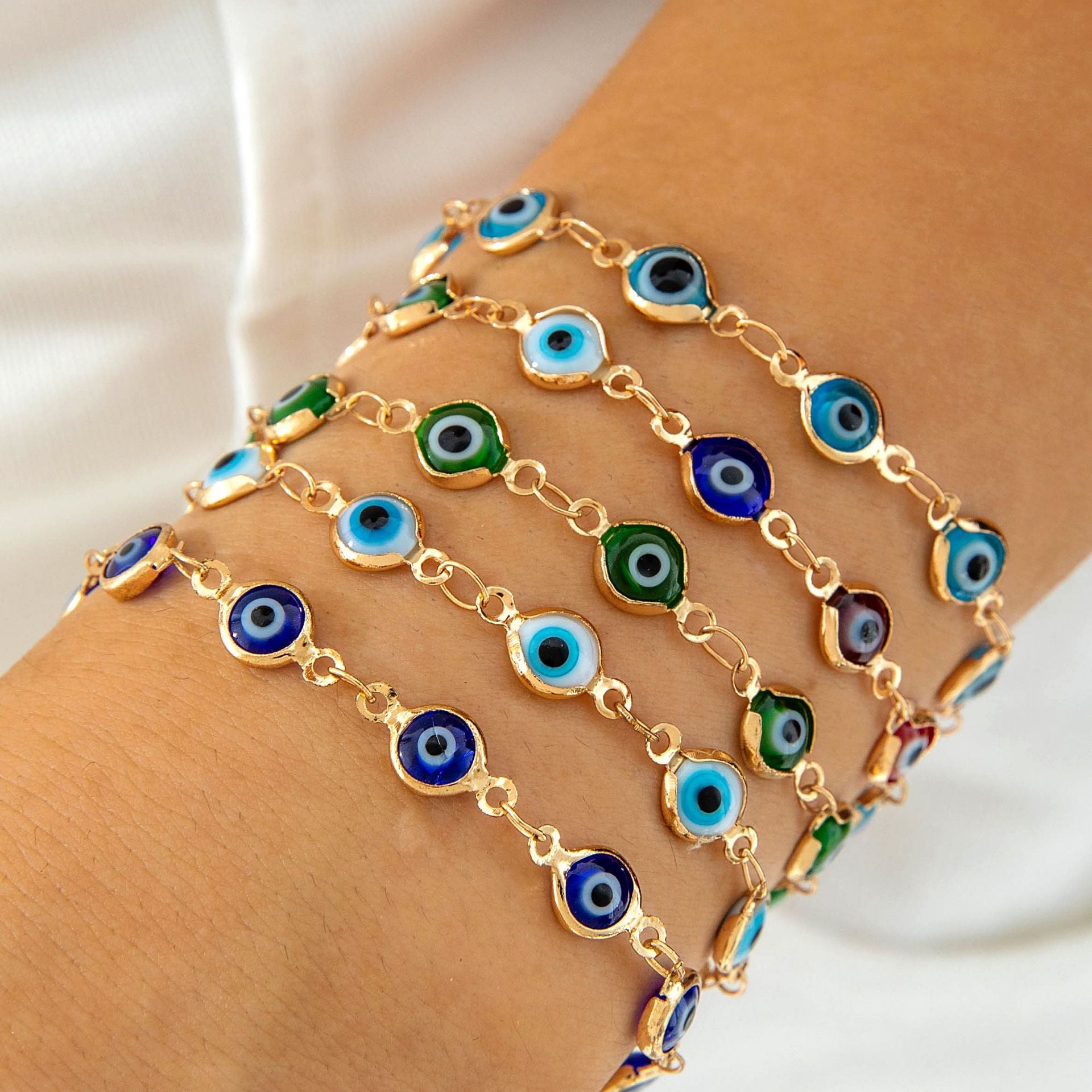 European and American Fashion Vintage Colorful Eye Bracelet Wholesale Personalized Demon Eye Bracelet