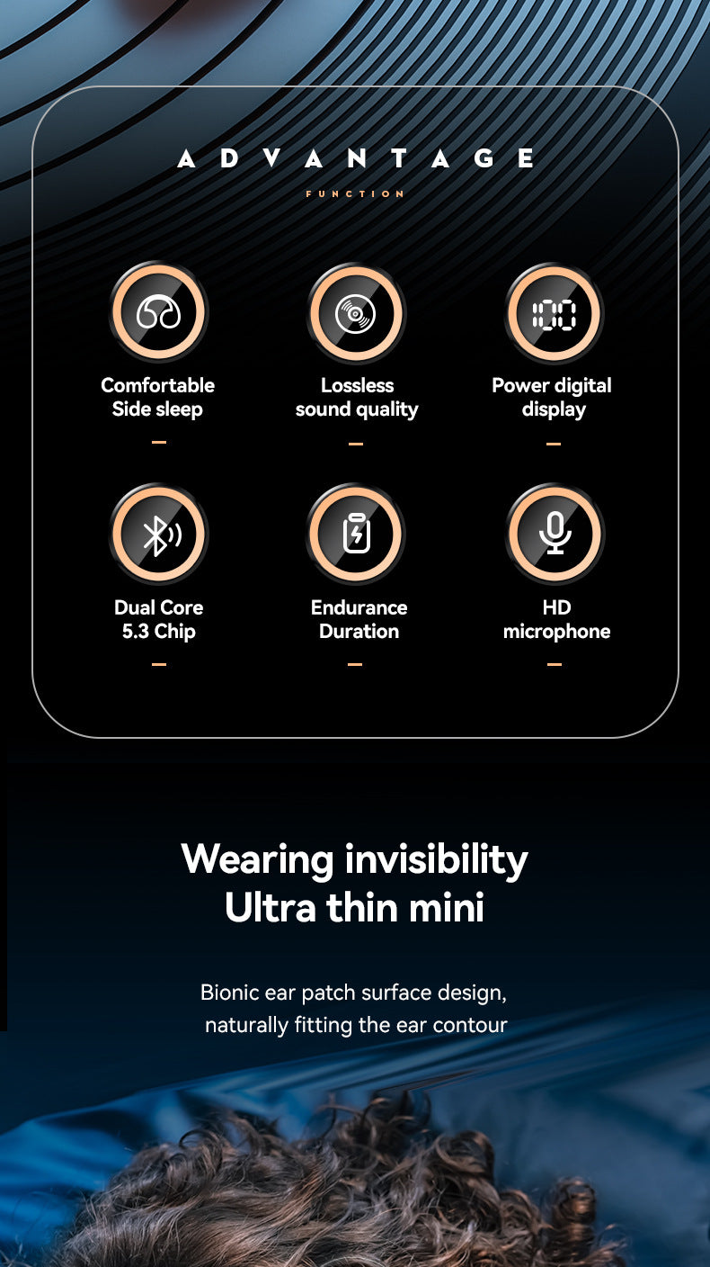 Popular M52Sleep-Specific Side-Sleep Bluetooth Earphones TWS Wireless Mini High-Looking Wireless Bluetooth Headphones