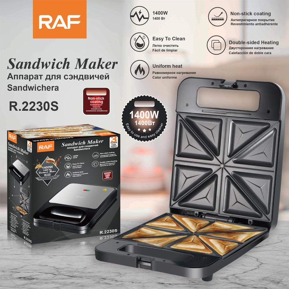 RAF European Standard Household Striped Breakfast Maker Internet Celebrity Mini Waffle Maker Light Food Machine Baking R.2230H