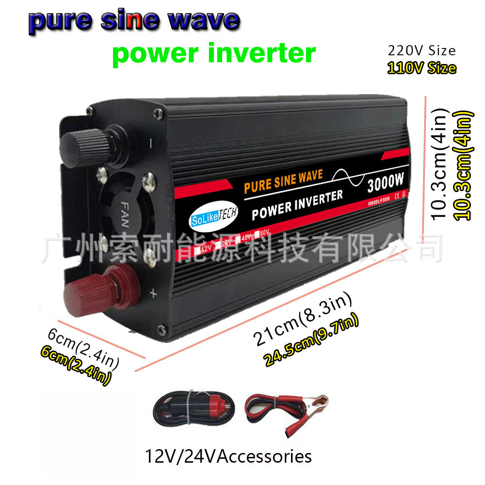 500W Pure Sine Wave Inverter DC12V/24V/Turn AC110V 120V AliExpress Shopee Platform Export