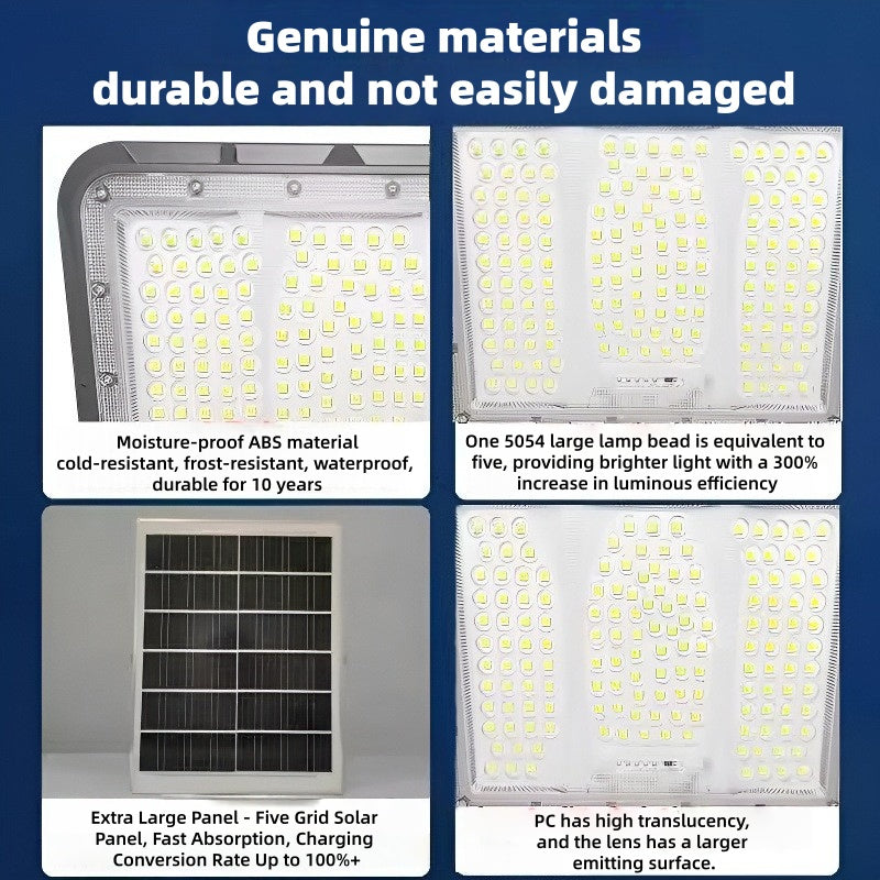 ABS Solar Flood Light Outdoor Super Bright Waterproof Garden Courtyard Light 200W300W1000W Solar Street Light
