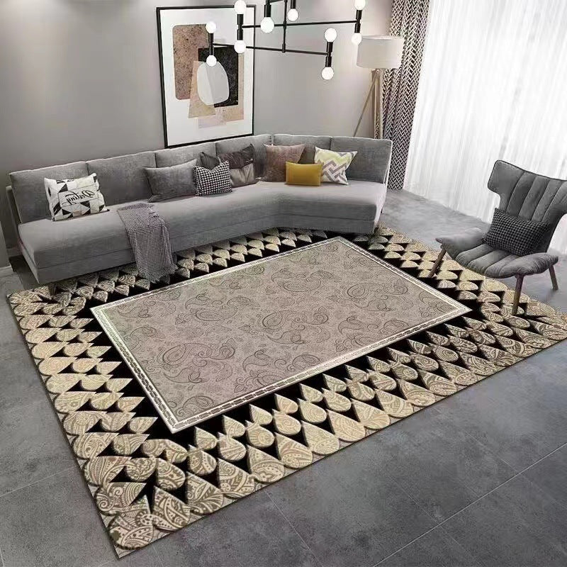 Wholesale Crystal Velvet Light Luxury Carpet Living Room Sofa Coffee Table Mat Modern Bedroom Carpet Home Full Carpet