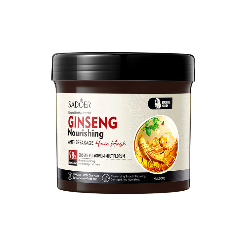 Full English Ginseng and Polygonum Multiflorum Hair Mask SADOER Nourishing Anti-Breakage Smooth Voluminous Hair Mask  Wholesale