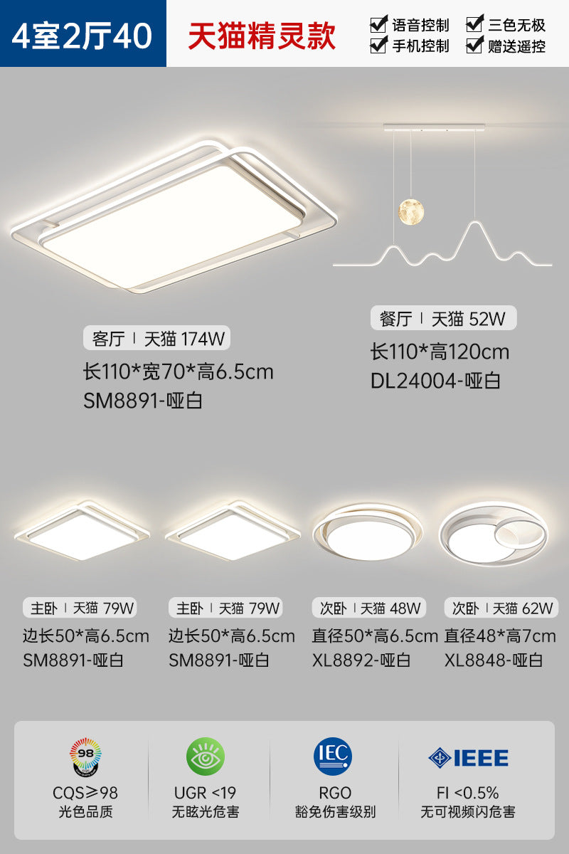 Light Luxury Nordic Ceiling Light for Living Room, Simple Modern Elegant Rectangular Creative Home Hall Master Bedroom Lighting