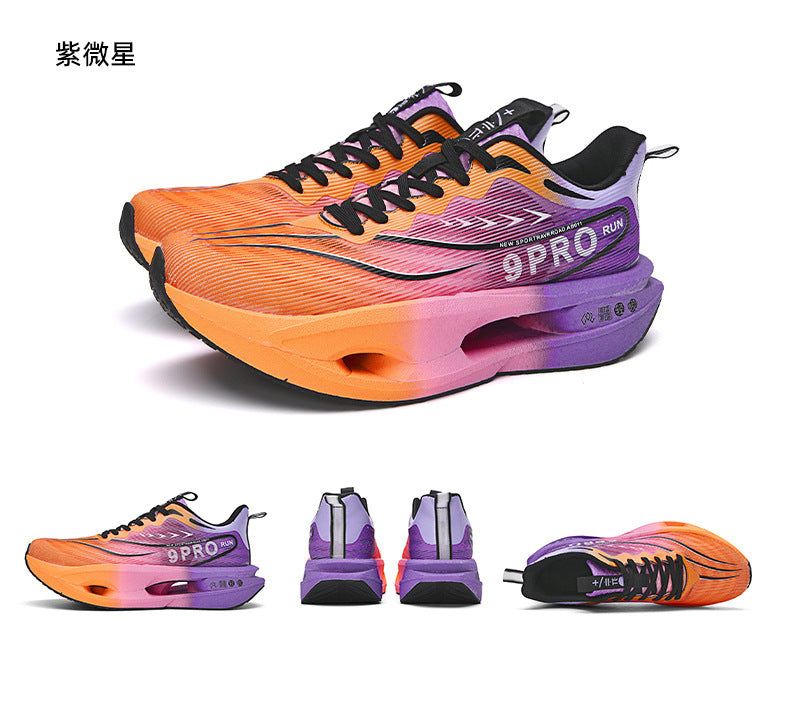Summer Red Rabbit9PRO New Popcorn Carbon Plate Hollow Running Shoes Breathable Jacquard Comfortable Casual Sports Shoes