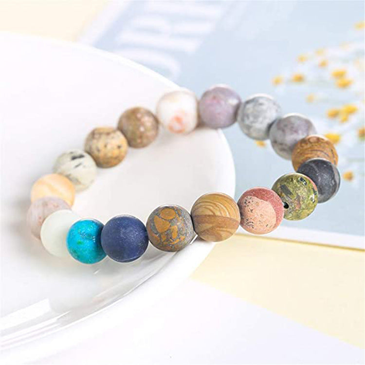 Hot-Selling Universe Galaxy Solar System Eight Planets Bracelet Guardian Star Natural Stone Bead Bracelet Seven Meridians Bracelet