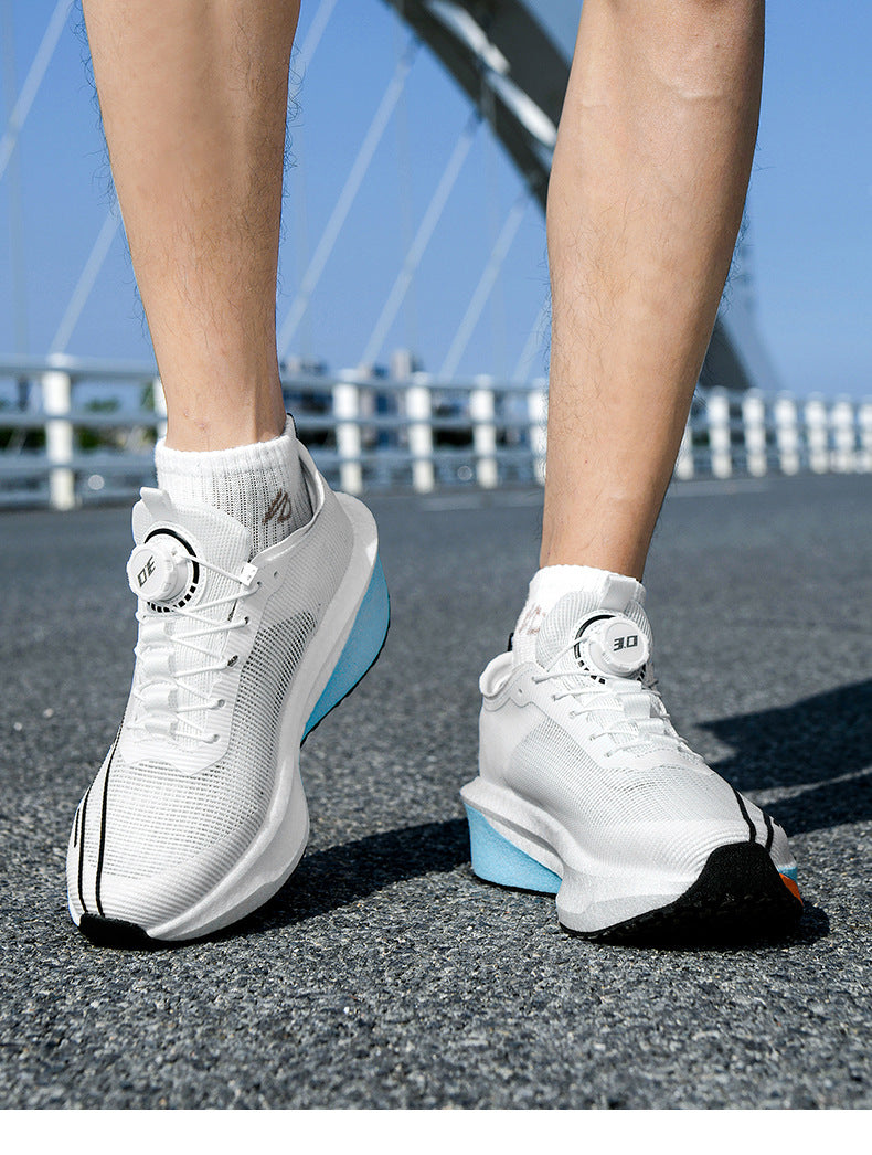 Summer New Fashion Breathable Comfortable Durable Running Shoes Men's Shoes Real Carbon Plate Cushioning High Elasticity Couple Sports Shoes