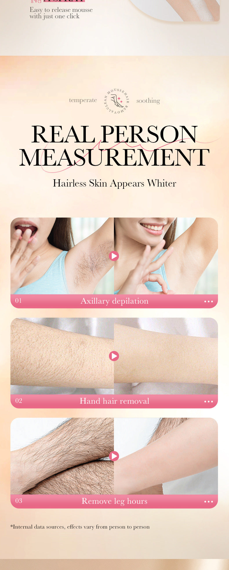 Full English Hair Removal Mousse100gSADOER Hair Removal Non-Irritating Silky Smooth Skin Cleansing Depilatory Cream  Wholesale