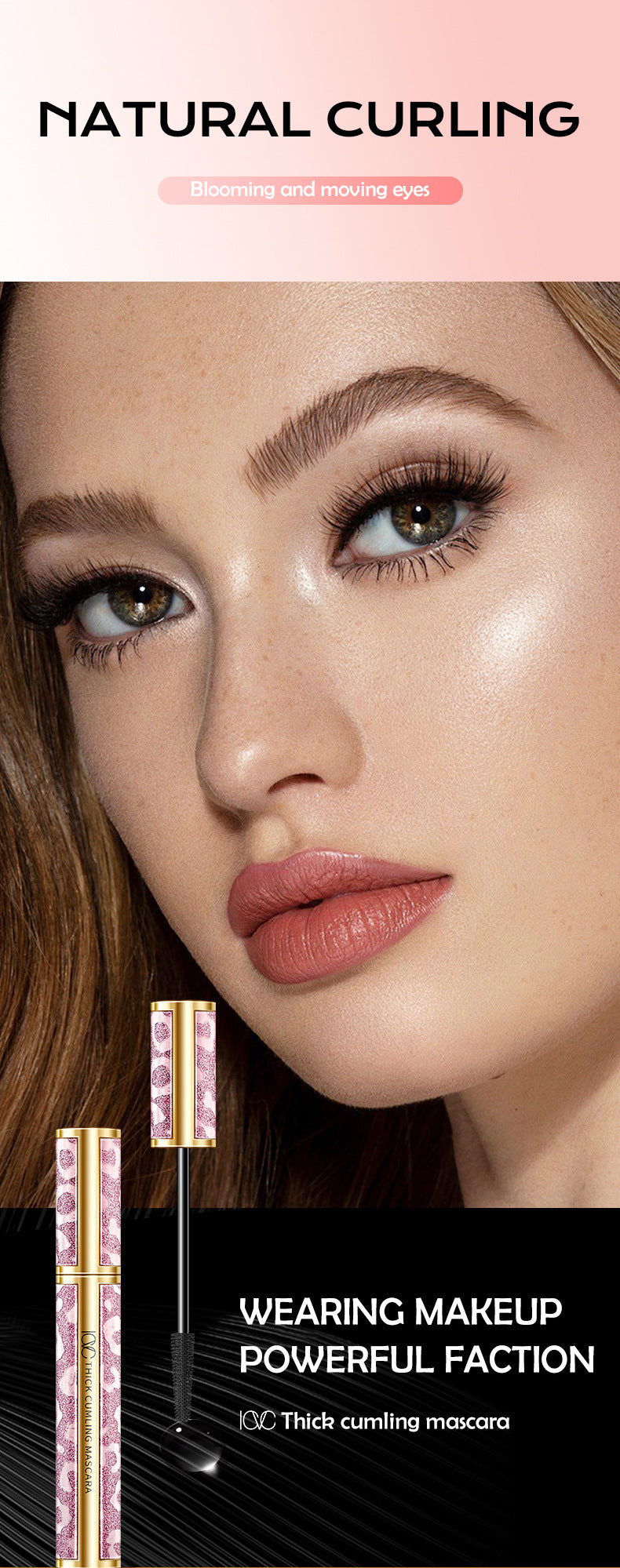 Printable logo Exclusively for the platform ICVC#Mascara Curling, Thickening, Lengthening, Smudge-Proof Packaging