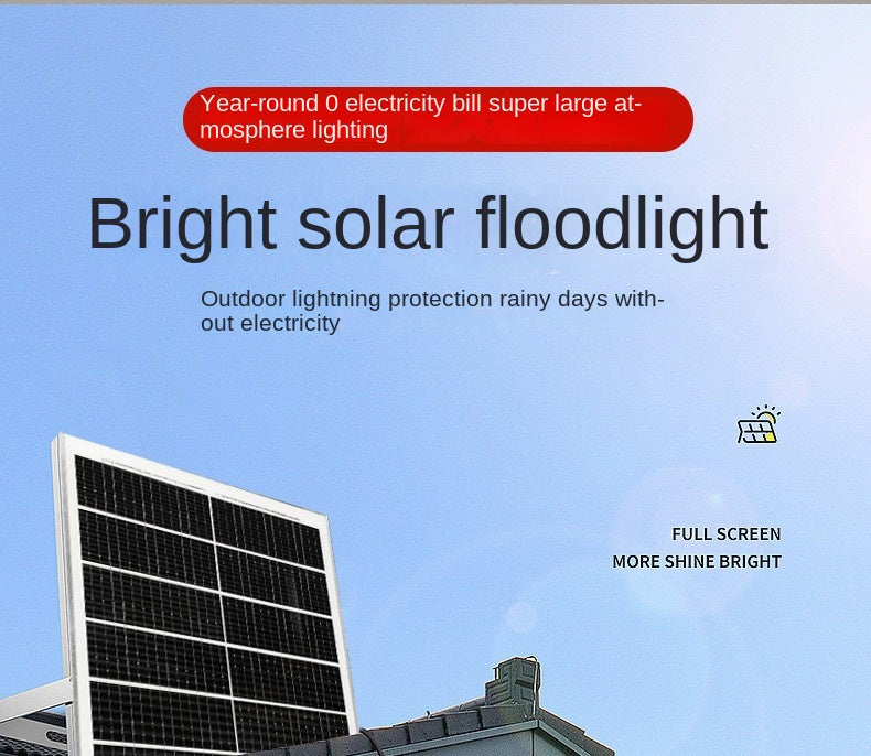 100W 200W 300W Solar Light Ultra Bright Waterproof Outdoor Light Intelligent Split Floodlight Solar Light Wholesale