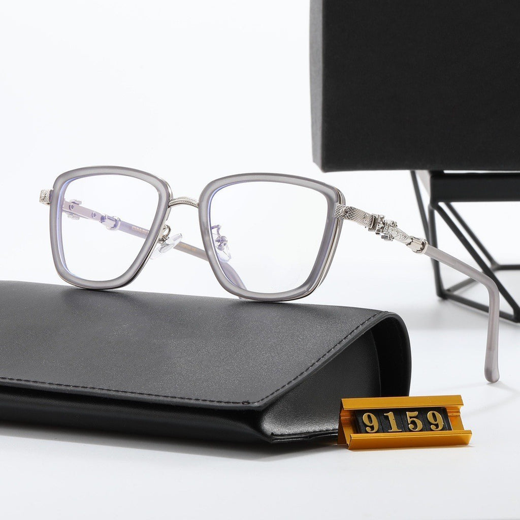 2024New Style Non-Prescription Glasses Fashionable Versatile Enhance Temperament Simple Yet High-End European and American Style9159