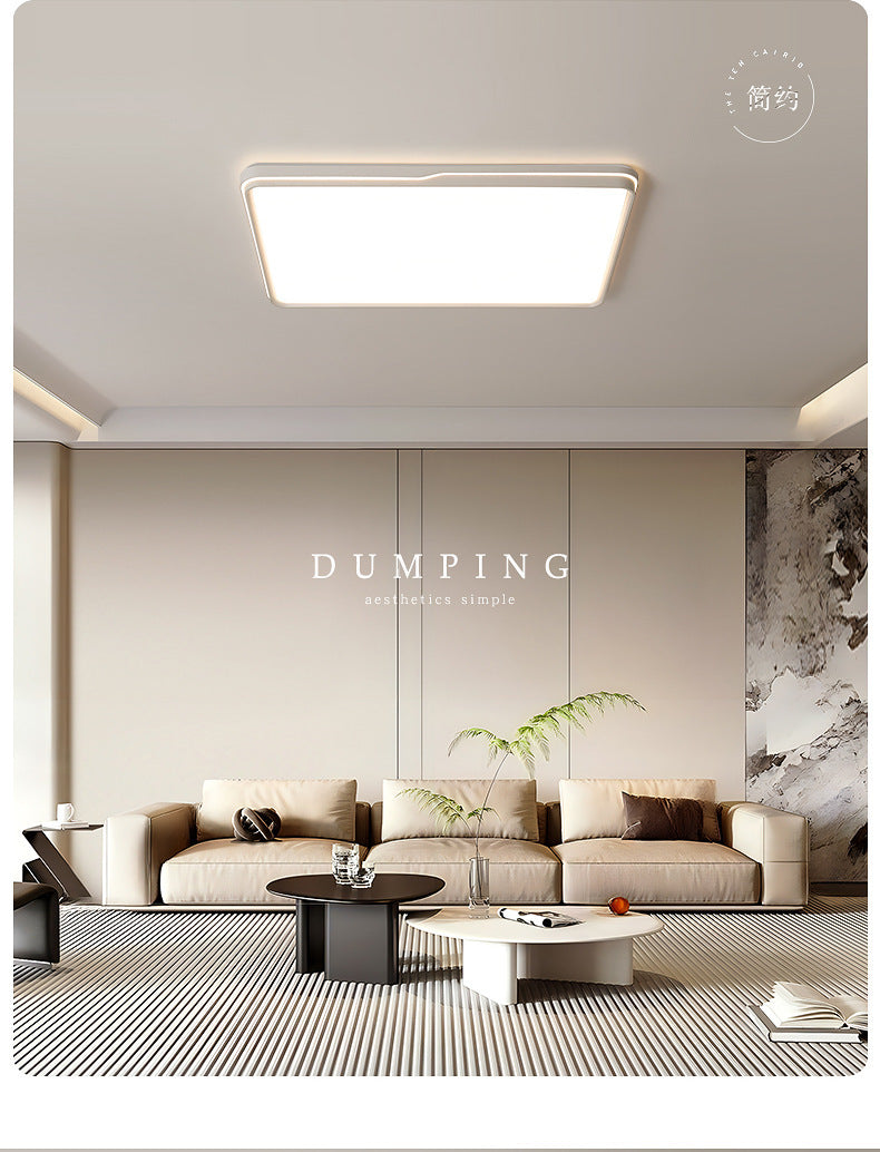 Full Spectrum Eye Protection Living Room Main Light2025New Trendy Cream Style Rectangular Ceiling Light Full House Zhongshan Lighting