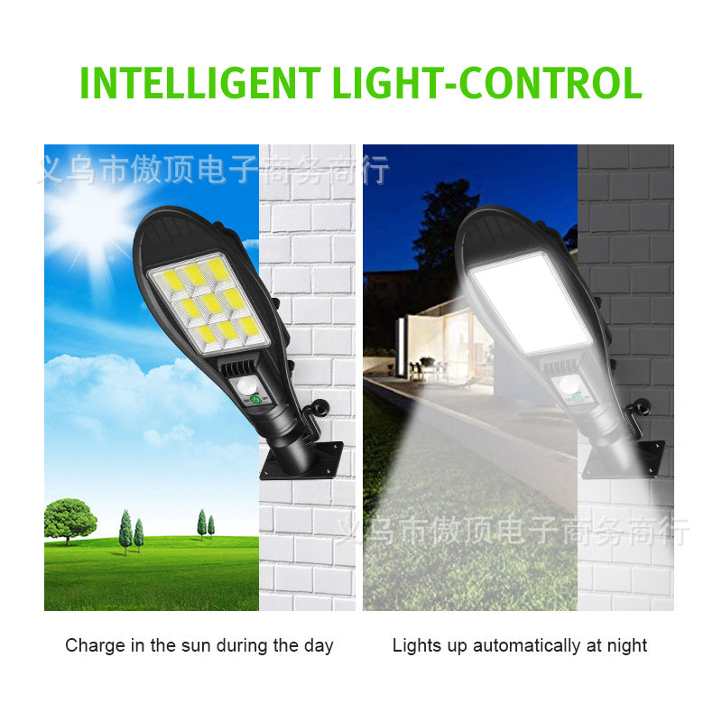 Outdoor Solar Light Human Body Sensing Wall Light Integrated Street Light with Remote Control Garden Light Waterproof Garden Light