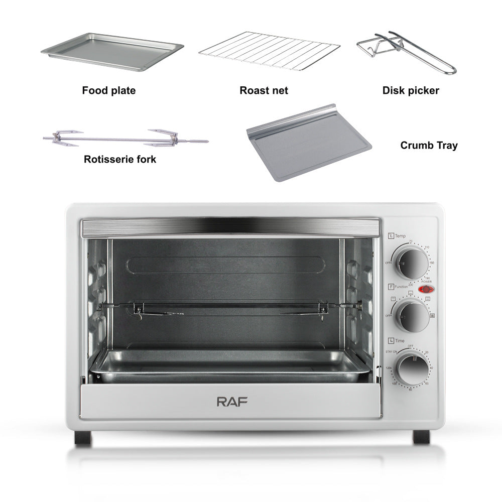 RAF Electric Oven EU Standard Multi-Functional Household Large Capacity Fully Automatic Intelligent Oven Fryer Visual Baking40L