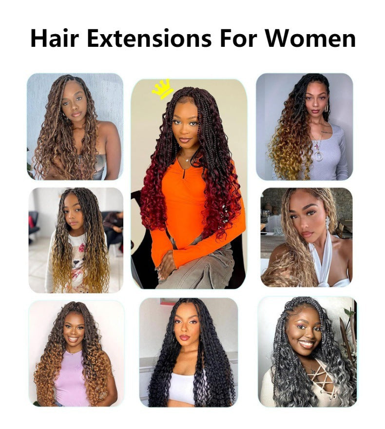 Three-strand Braid Concubine Xuchang Chemical Fiber Crochet Hair European and American Style Wig Braid Goddess Box Braids Hair