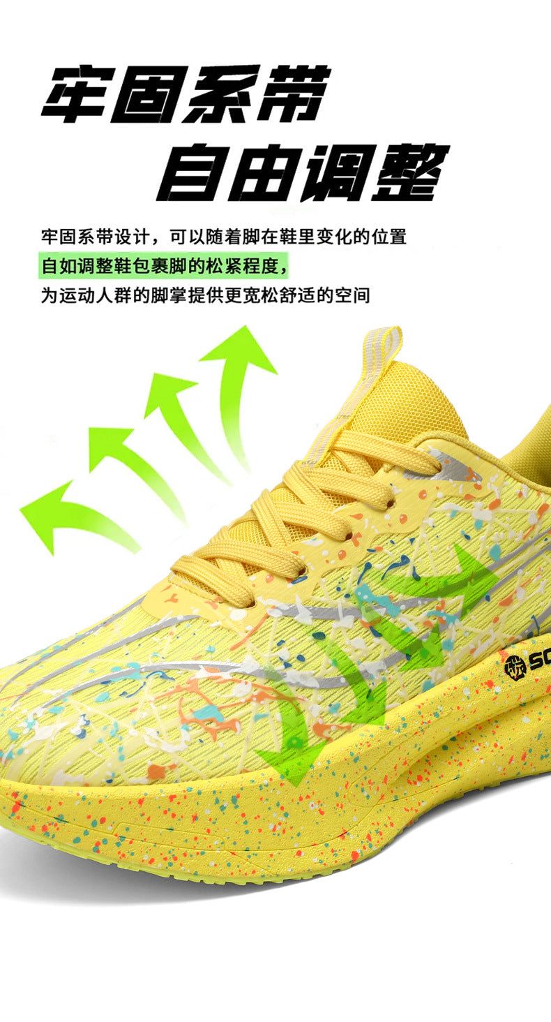 Red Rabbit9PRO Autumn New Fluorescent Real Explosive Carbon Plate Soft Sole Running Shoes Body Test Racing Couple Lightweight Sports Shoes