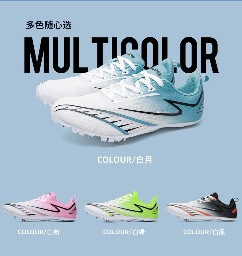 8Mesh Surface Sprint Shoes Track and Field Triple Jump Competition Training Shoes Unisex Sports Shoes for Middle School Entrance Exam All-around Sports Shoes