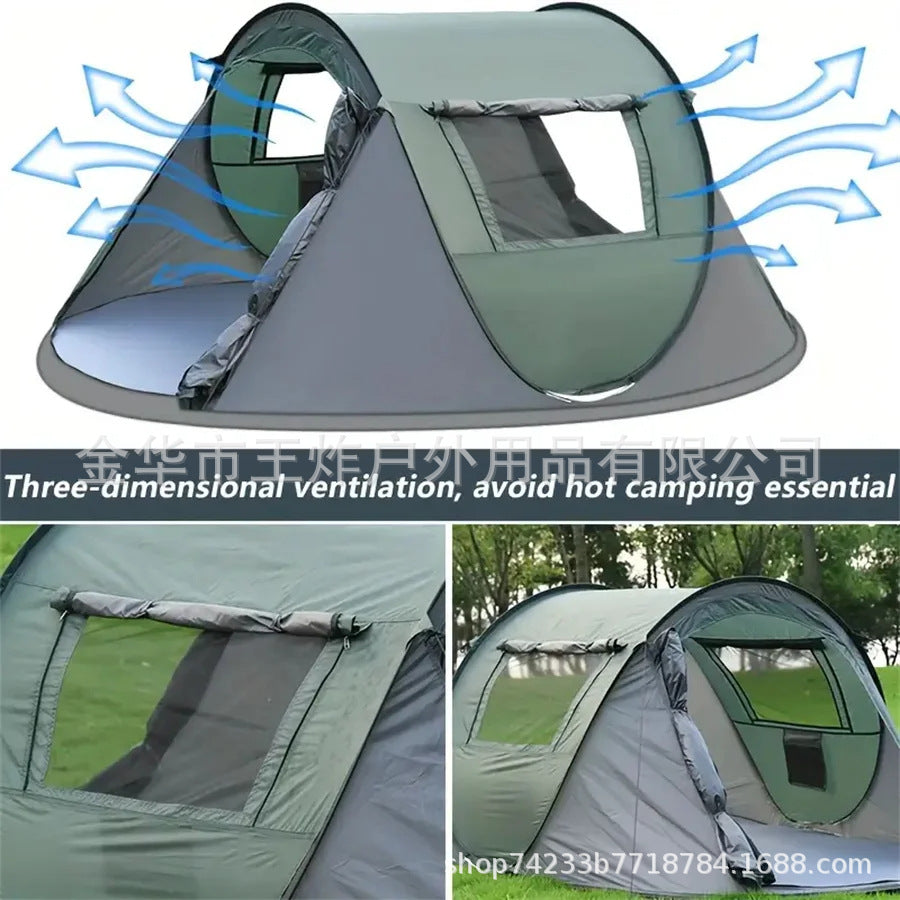 Hot-Selling Fully Automatic Hand-Pull Quick-Open Tent Travel Tent Camping Windproof Rainproof Sunproof Tent