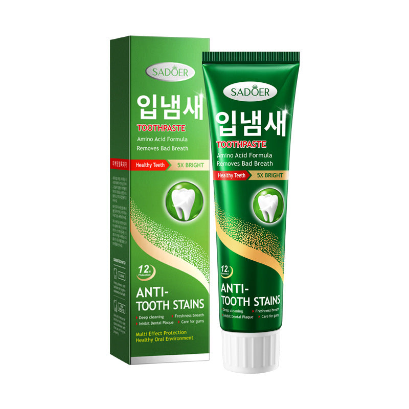 Amino Acid Cleansing Tooth Stains and Bad Breath Toothpaste SADOER Toothpaste Cross-Border Wholesale
