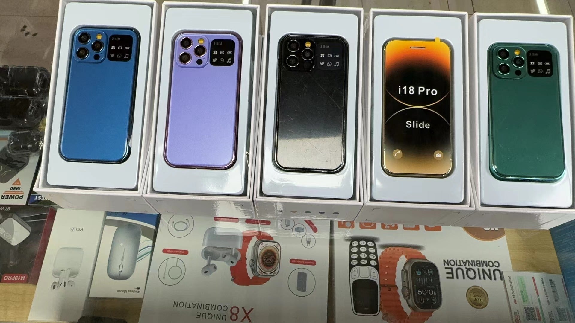 Slide Function Phone Flip Cover Elderly Button Phone Pocket Female Foreign Backup Phone