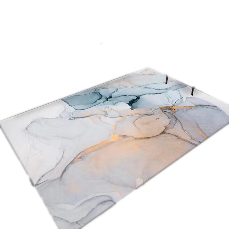 Living Room Carpet Nordic Light Luxury High-End Coffee Table Sofa Cushion Ink Art Style Home Bedroom Bedside Crystal Velvet Carpet