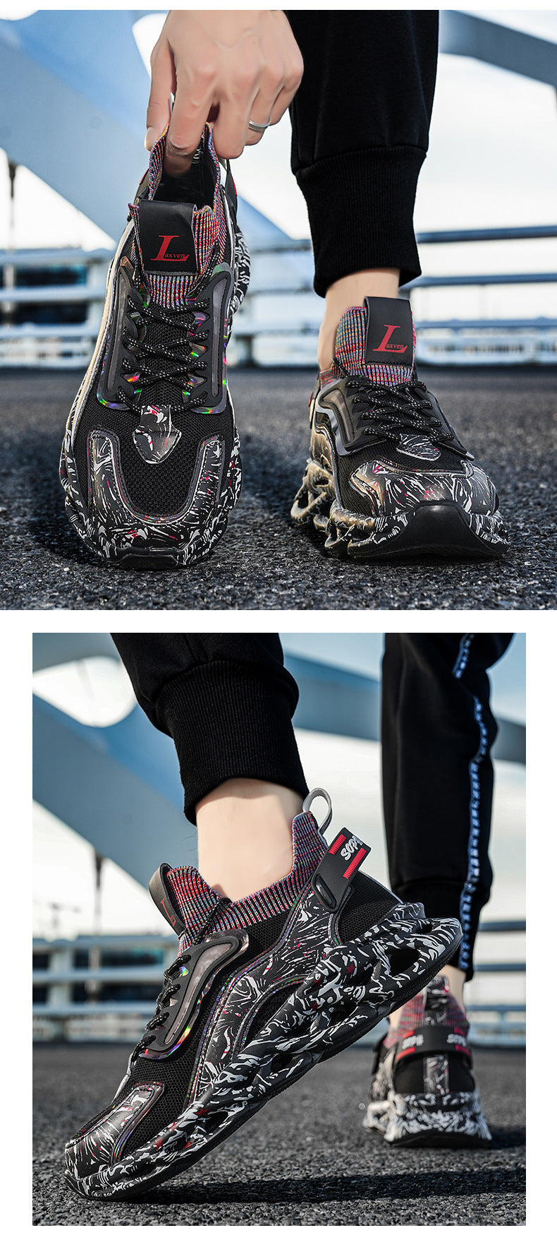 2025Foreign Trade Large Size Breathable Mesh National Trend Casual Sports Shoes with Ultra-light Sole and Height-increasing Fashion Dad Shoes