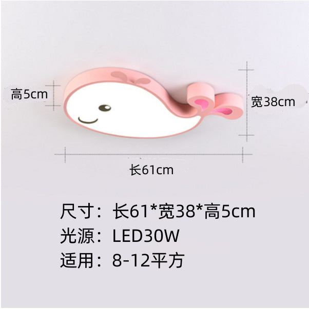 Nordic Style Simple Bedroom Light LED Ceiling Lamp Whale Creative Personality Study Room Cozy Modern Dining Room Lighting