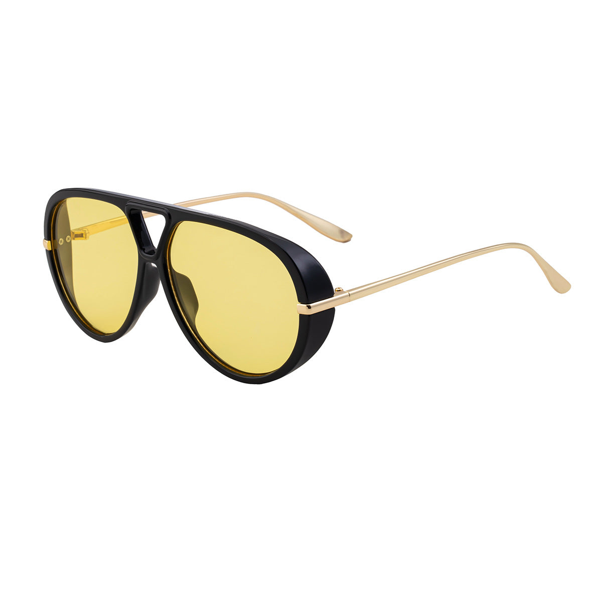 2025New European and American Style Toad Sunglasses for Men, Double Bridge Aviator Glasses, Outdoor Sun Protection Sunglasses for Men