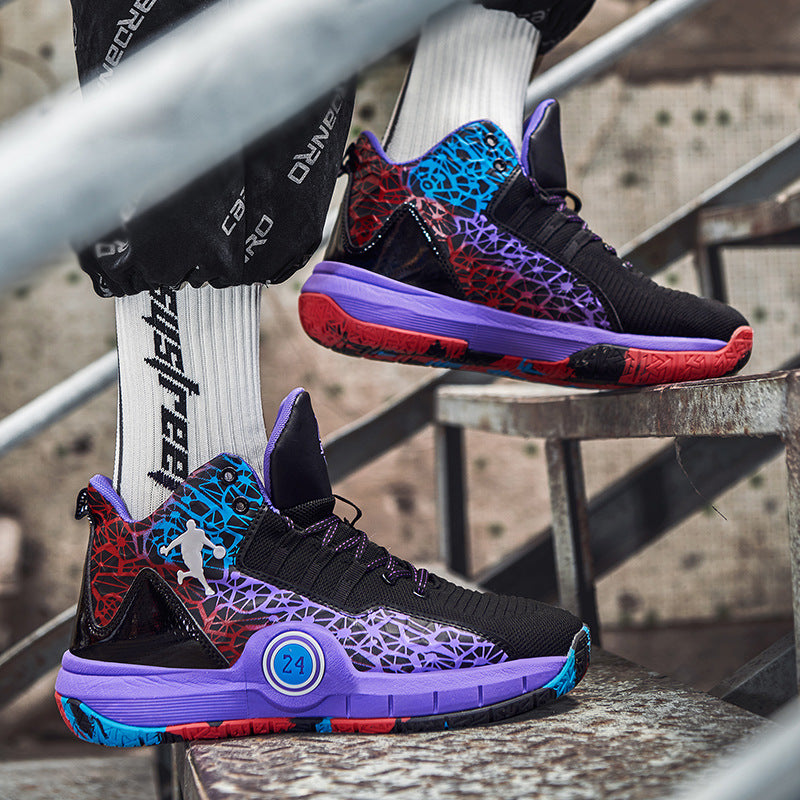 Youth Professional Basketball Shoes Men's Flyknit Mesh Sports Shoes Women's Student Trendy Practical Sneakers Wholesale