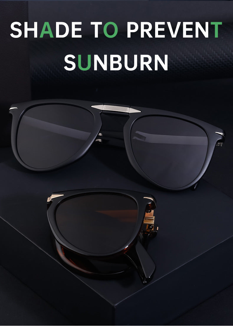 Vintage Polarized Folding Glasses Trendy Fashion Sunglasses Men's Aviator Glasses Wholesale Fishing Sunglasses shades