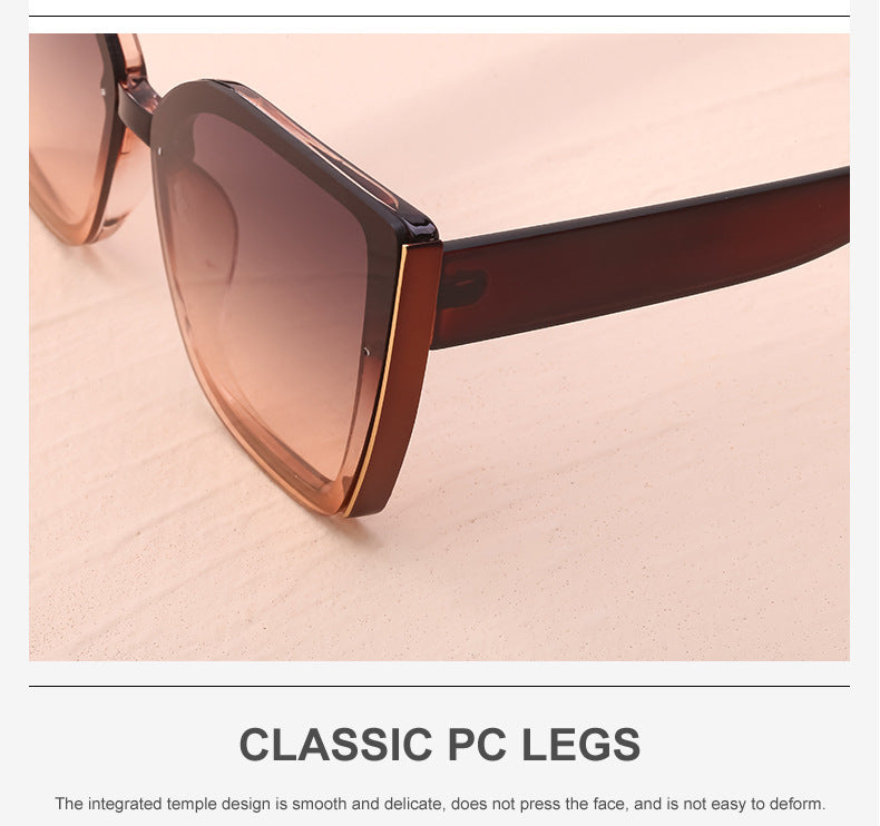 Internet Celebrity Cat Eye Large Frame Sunglasses for Women Fashion Trend UV Protection Sunglasses Korean Style Glasses sunglasses