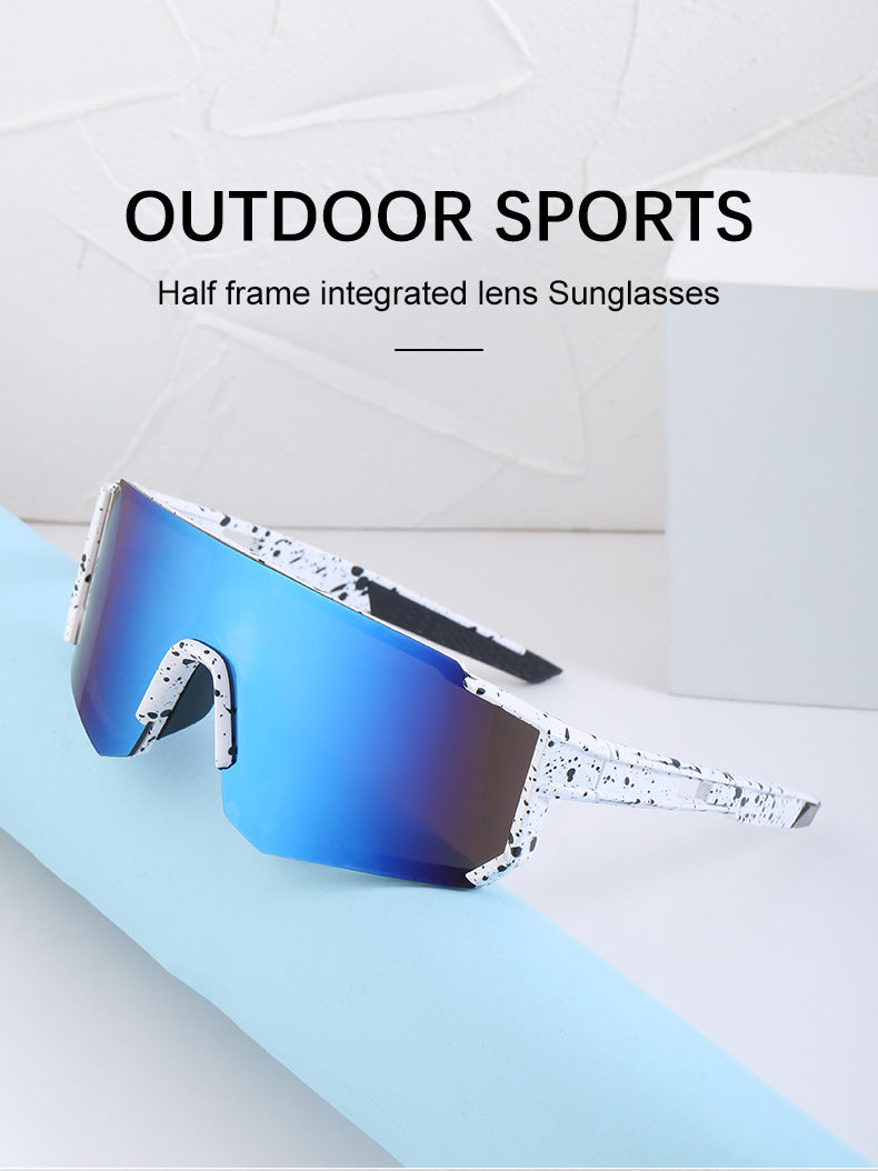 Cycling Goggles Colorful Outdoor Women's European and American One-piece Sunglasses Windproof Skiing Sports Sunscreen Sunglasses Men