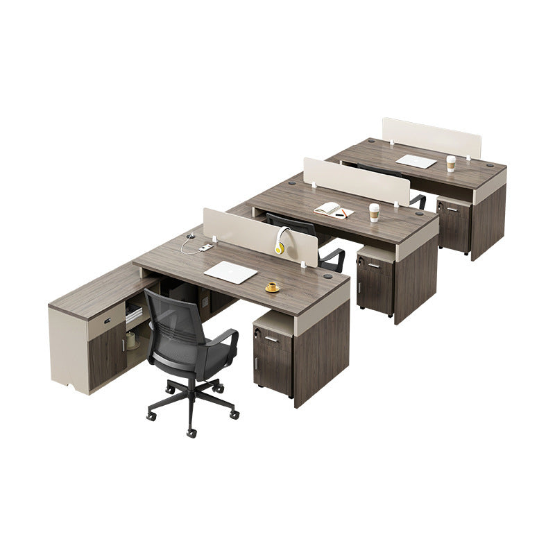 Financial Office Desk Employee Position Staff Office Desk and Chair Set Simple Modern Three-Person Company Computer Desk