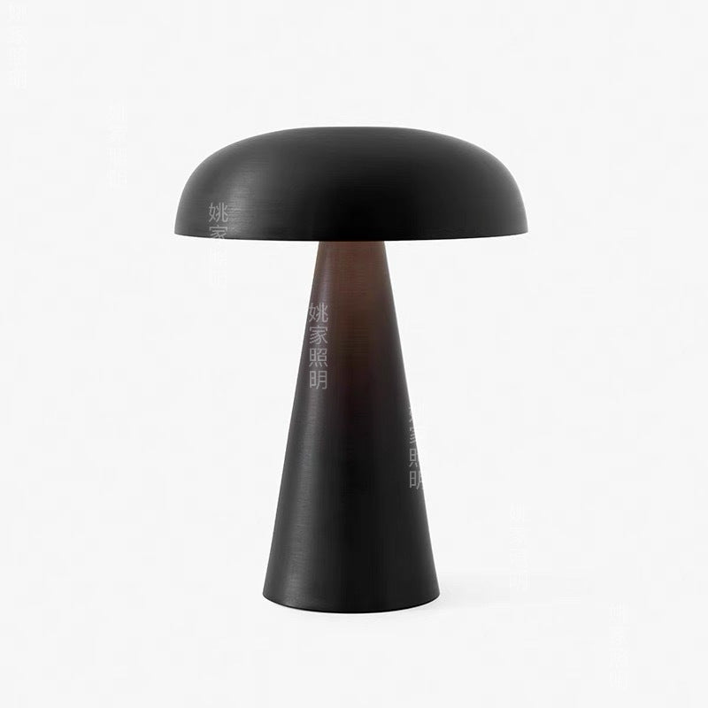 Coconut Mushroom Table Lamp Danish Mushroom Lamp Metal Bar Rechargeable Table Lamp Restaurant Atmosphere Decoration Night Light