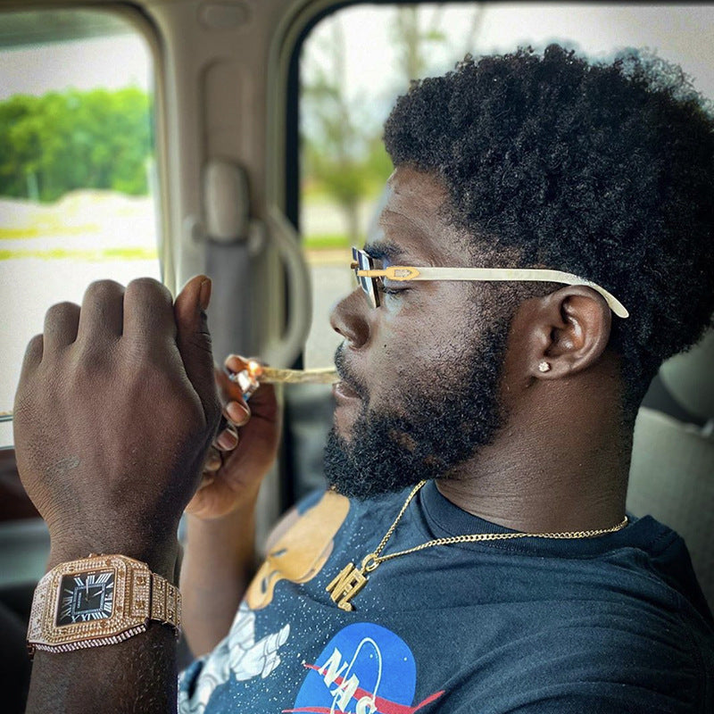 New Fashion Sunglasses for Men Ultra-Clear Frameless Sunglasses Ocean Lens Diamond Cut Edge Trendy Wholesale7533