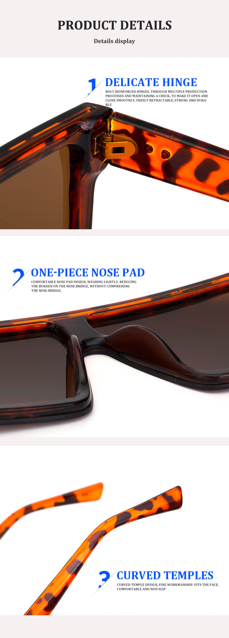 One-piece Lens Sunglasses for Men, High-end Fashion Sunglasses for Women, European and American Style Large Frame Square Glasses sunglasses