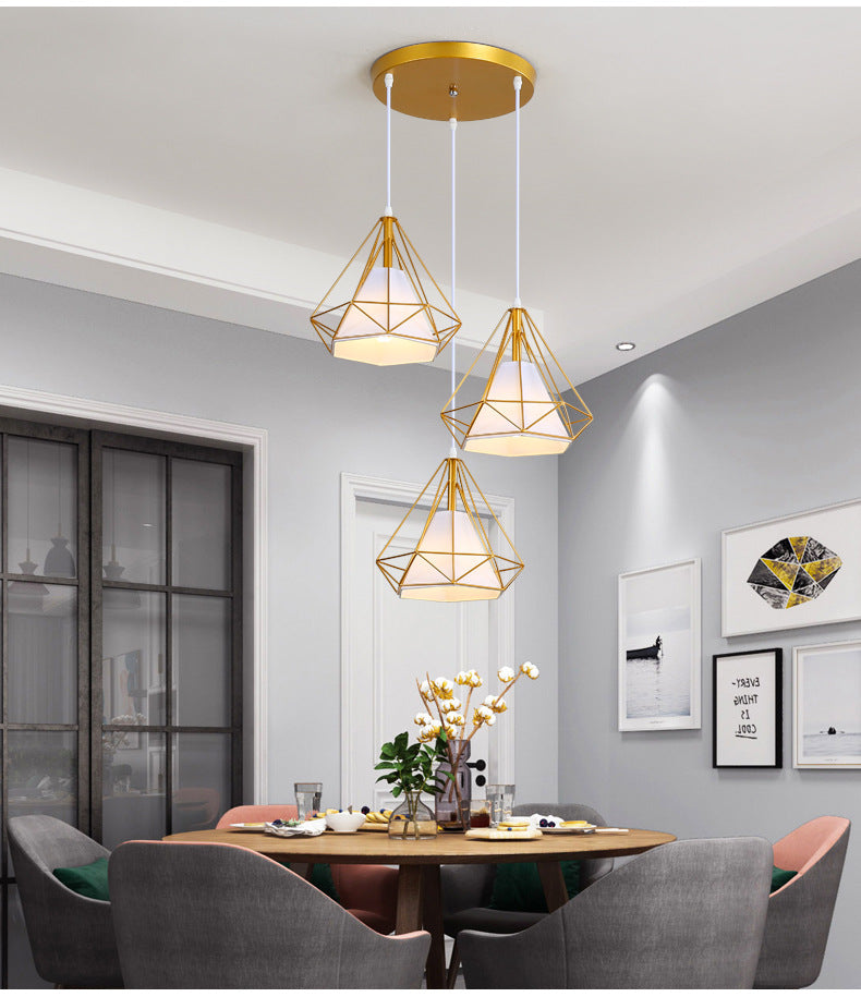 Restaurant Chandelier Three-Head Light Luxury Lighting Modern Simple Dining Table Bar Counter led Long Strip Dining Room Light2025New Year