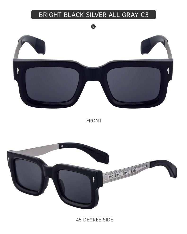 Retro Small Square Frame Men's Sunglasses Personality Street Style Sunglasses High-end Driving Glasses sunglasses