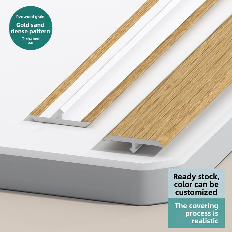PVC Edge trim T Wooden floor trim strip, wooden threshold edge trim, tile joint decorative strip, doorway stone edge trim strip