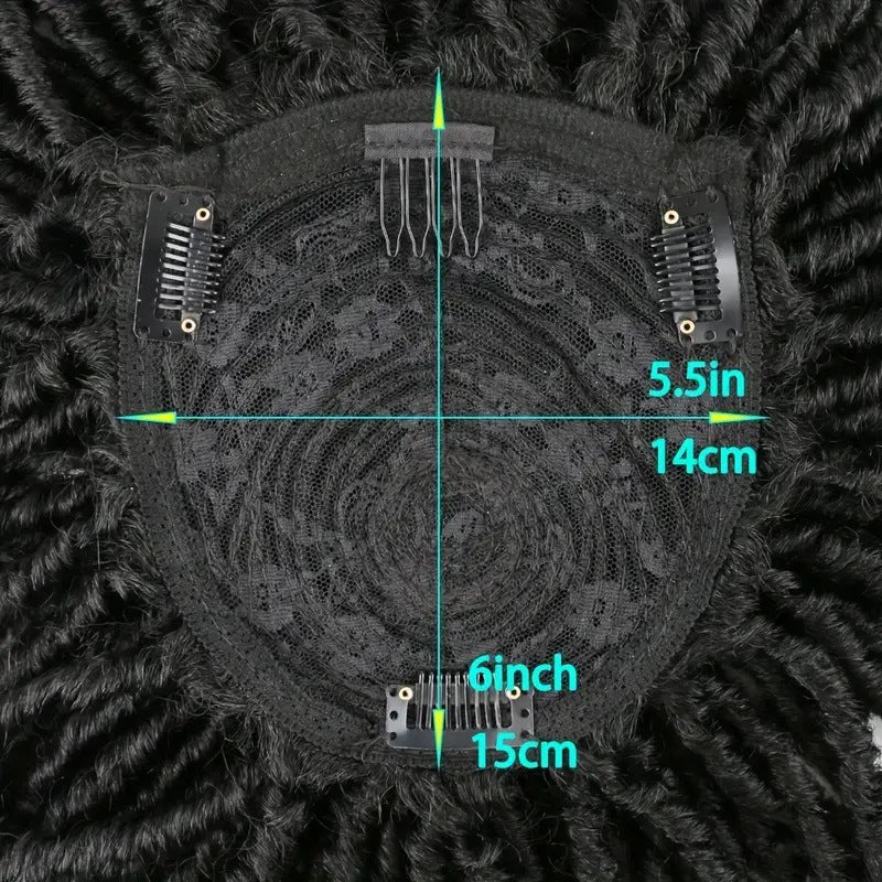 Black3Afro Dreadlock Hairpiece Hip Hop Short Wig African Export Tube Curly Dreadlock Hair Wigs