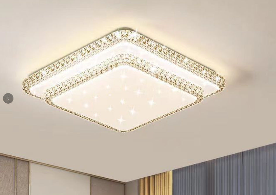 Imitation Crystal New Living Room Lamp LED Ceiling Lamp Master Bedroom Light Fixture Modern Simple Elegant Luxury Hall Main Light