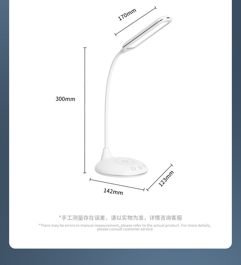 ledDeskLamp Study Bright Enough Foldable Touch15W Wireless Charging Bedroom Bedside Reading Lamp