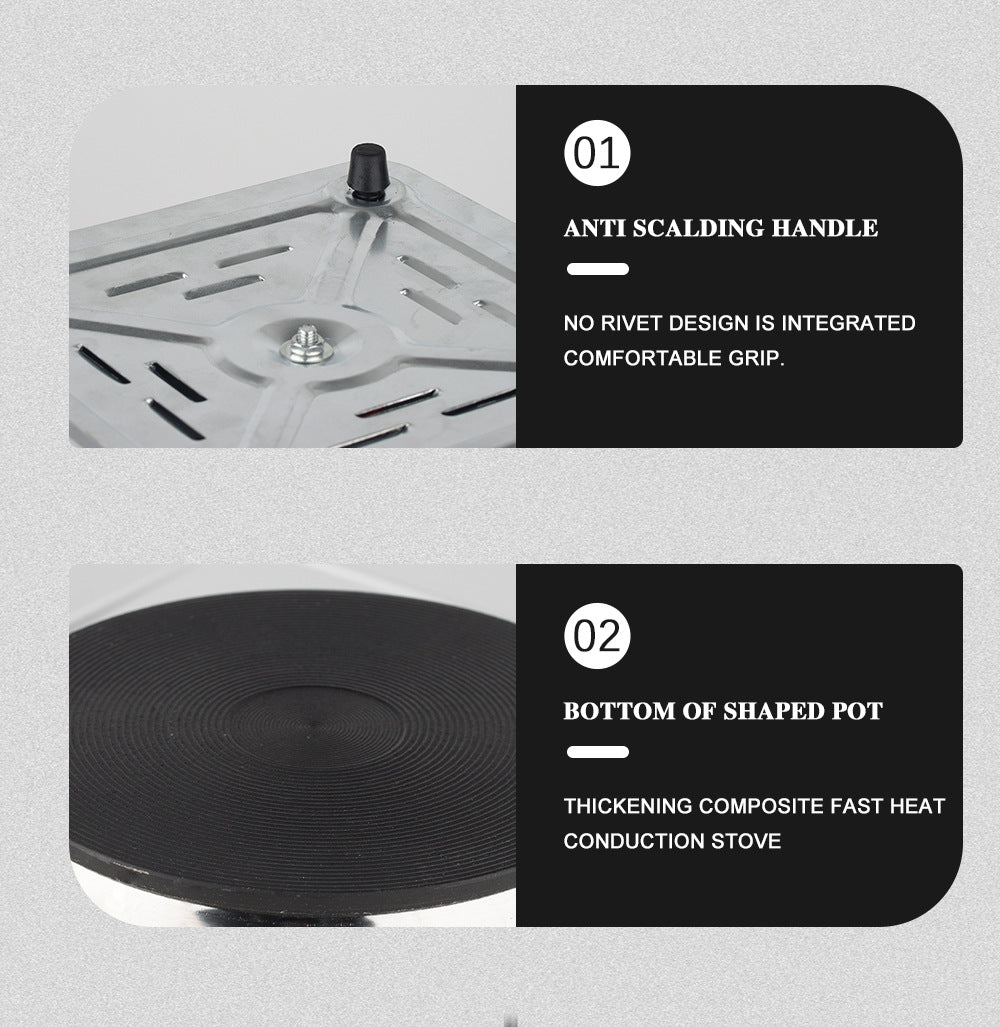 European Standard Electric Stove for Home Use Enclosed Electric Stove Insulated Dual Burner Constant Temperature Universal Electric Stove