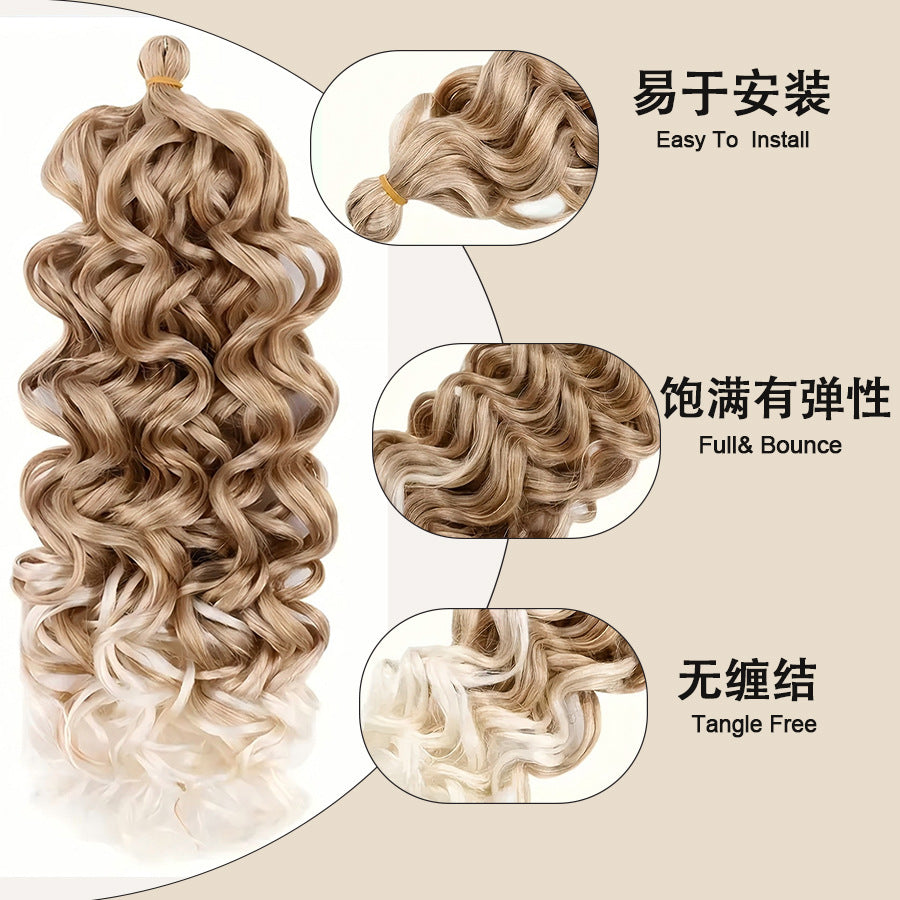 European and American Style Wig Hawaiian Curl Crochet Hair Hawaii Ocean Wave Braiding Hair20in90g
