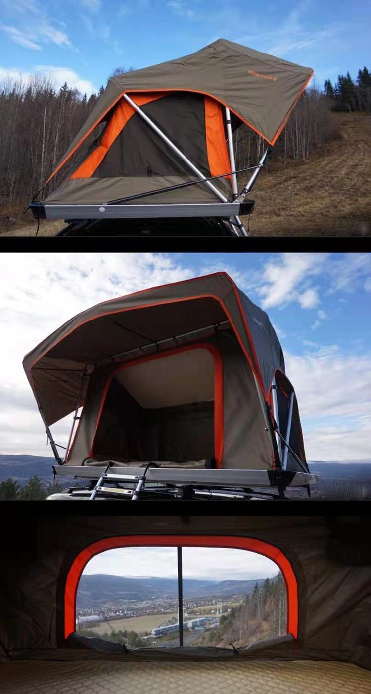 Soft Top Car Roof Tent3-4Fully Automatic Quick-Open Aluminum Alloy Car Tent Outdoor Foldable Camping Gear