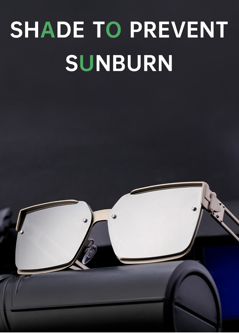 European and American Retro Punk Style Square Frame Sunglasses for Women Outdoor Sunshade Sunglasses for Men High-end Glasses Wholesale